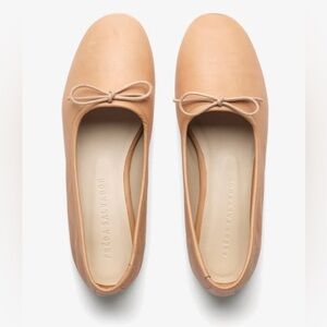 FREDA SALVADOR roma calf leather ballet flat in camel | NEW IN BOX